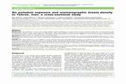 Air pollution exposure and mammographic breast density in Tehran, Iran: a cross sectional study