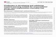Challenges in developing and validating machine learning models for transcatheter aortic valve implantation mortality risk prediction