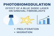 Assessment of the Photobiomodulation Effect of a Blue Diode Laser on the Proliferation and Migration of Cultured Human Gingival Fibroblast Cells: A Preliminary In Vitro Study