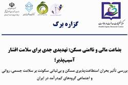 گزاره برگ: بضاعت مالی و ناامنی مسکن: تهدیدی جدی برای سلامت اقشار آسیب پذیر
